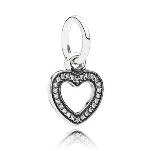 NEW Pandora Symbol of Love Dangle with Clear Zirconia Sterling Silver